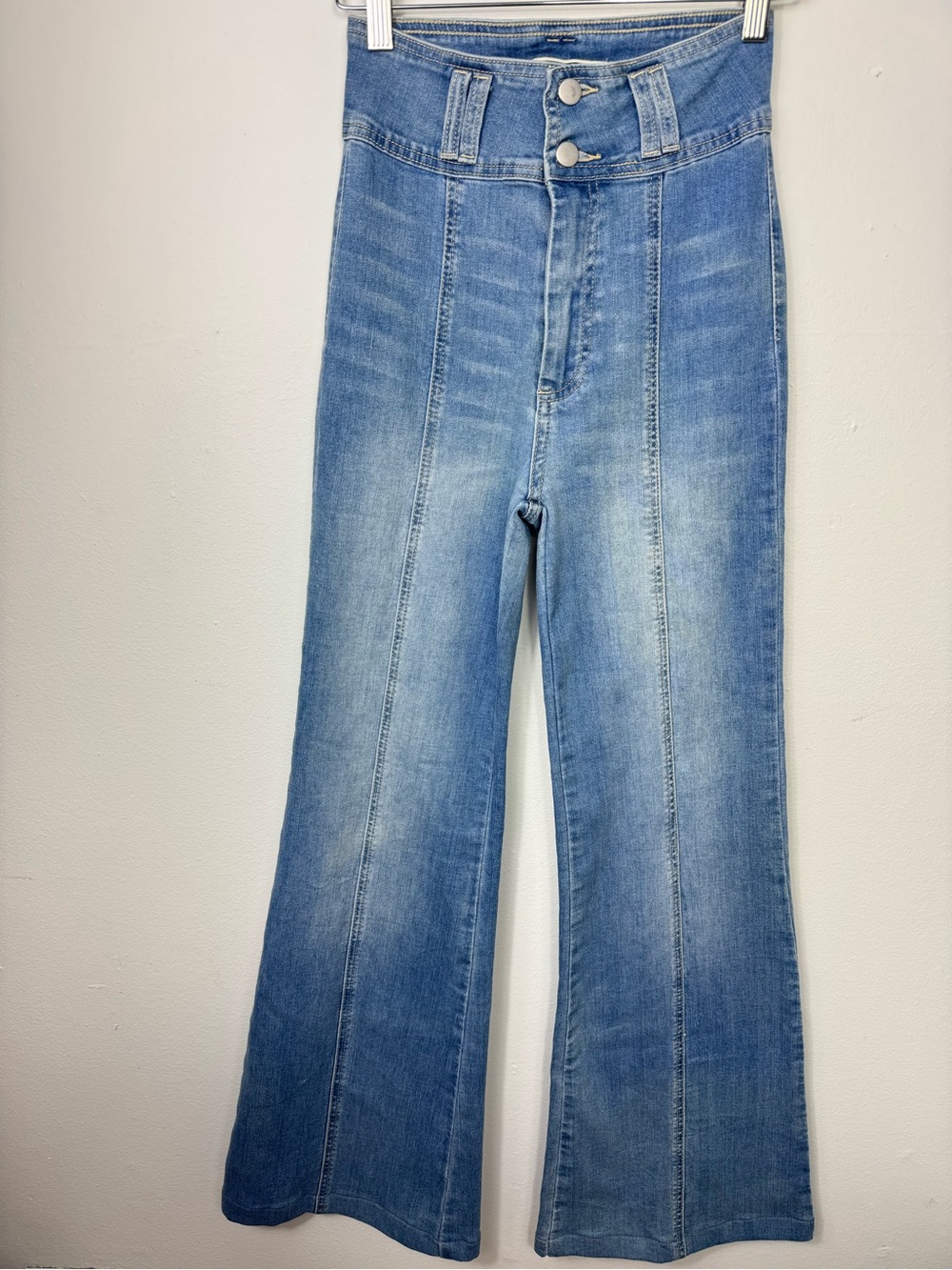 Flying Tomato Light Blue High-Rise Flare Jeans